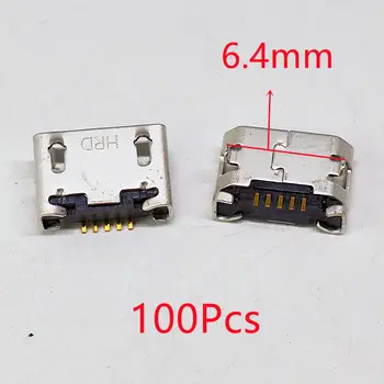 100 adet mikro USB mini konektörü 5pin 5.9mm 6.4mm 7.2mm kısa iğne 5P DIP2 veri portu şarj portu cep telefonu için kör tapa