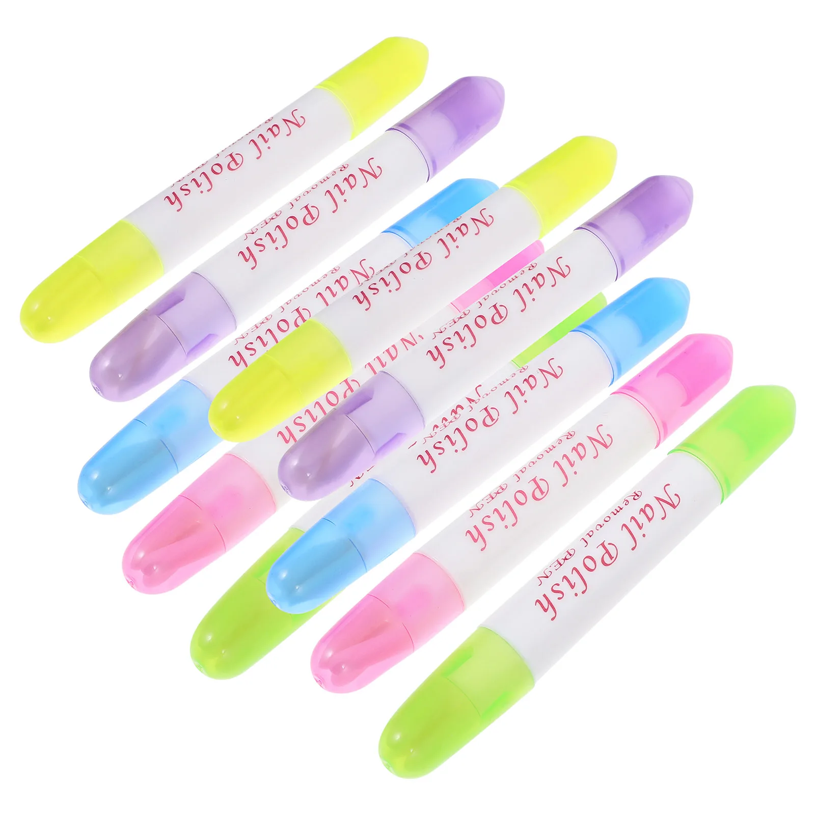 

10 Pcs Nail Polish Remover Pen Plastic Smooth Correction Tool Refillable Women Portable Cleaner Edge Eraser