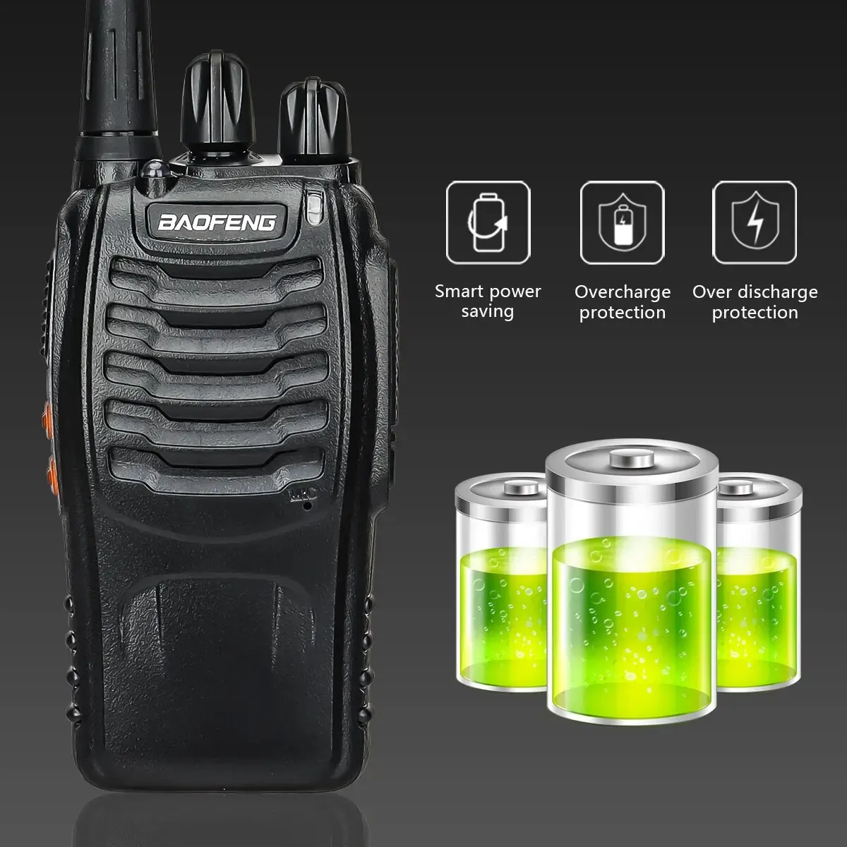 Baofeng BF-888S Pro Walkie Talkie Wireless Copy frequenza a lungo raggio portatile UHF 400-470MHz Ham Radio bidirezionale per Hotel da campeggio