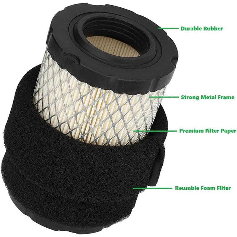 thumbnail image 2 of Complete Lawn Mower Tune Up Kit - Fits Briggs & Stratton, John Deere, Husqvarna | Air Filter, Oil Filter, Fuel Filter & Spark Plugs Included 2 of 6
