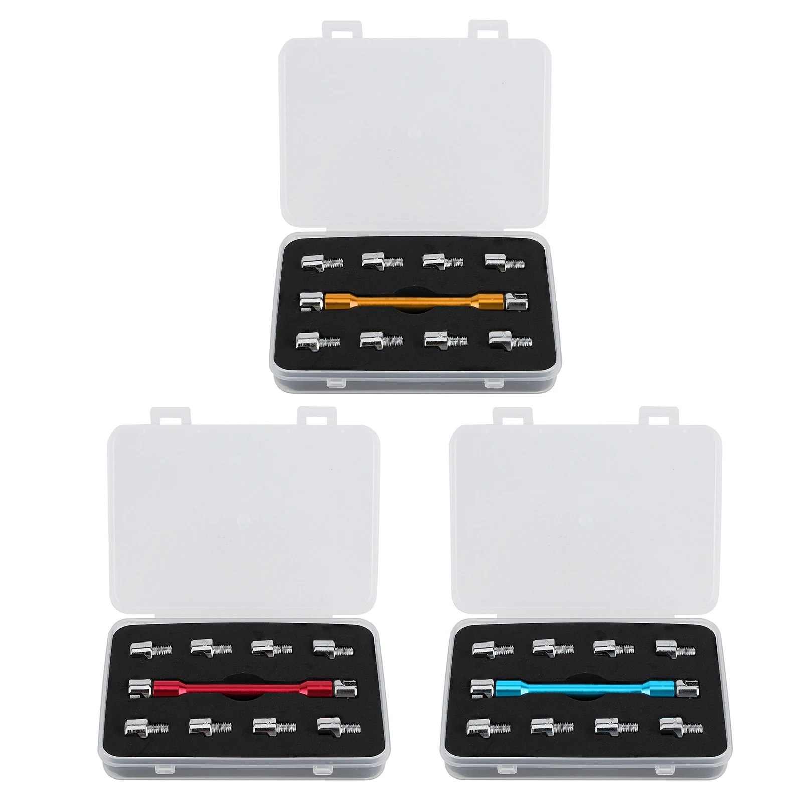 Zestaw kluczy do szprych motocyklowych CNC, rozmiary 5.0-6.8, długość 93mm/3.7 cala, pasuje do większości motocykli