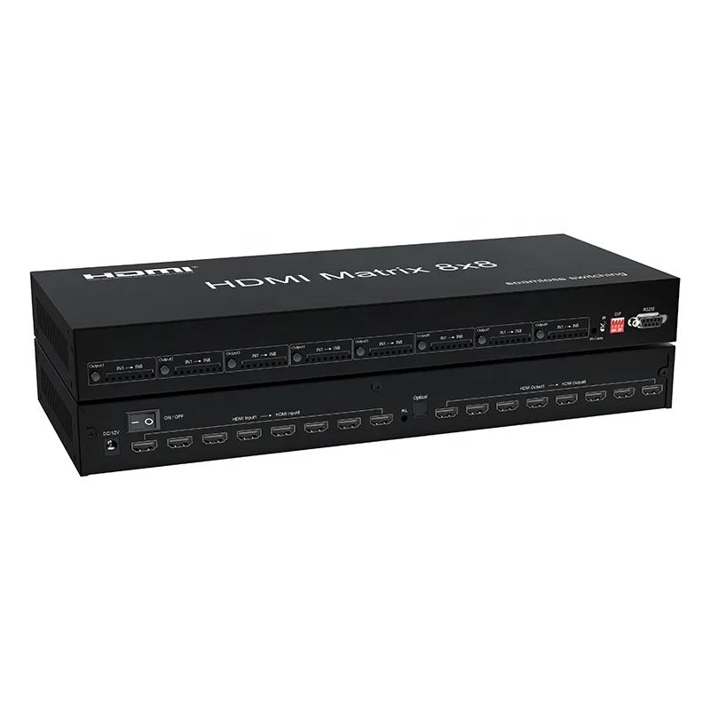 

OEM High Quality 1080P 3D 8 in 8 Out 8x8 Video HD MI Matrix Switch Switcher Seamless 8In 8Out for TV
