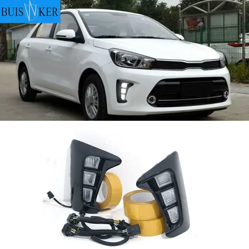 

2PCS For KIA PEGAS 2018 2019 LED DRL Daytime Running Lights Daylight Fog Lamp Decoration Signal Lamp