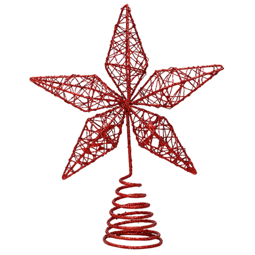 

Christmas Tree Star Topper Decoration Lovely Design Iron Material Easy Install Bright Colors Xmas Festive Atmosphere