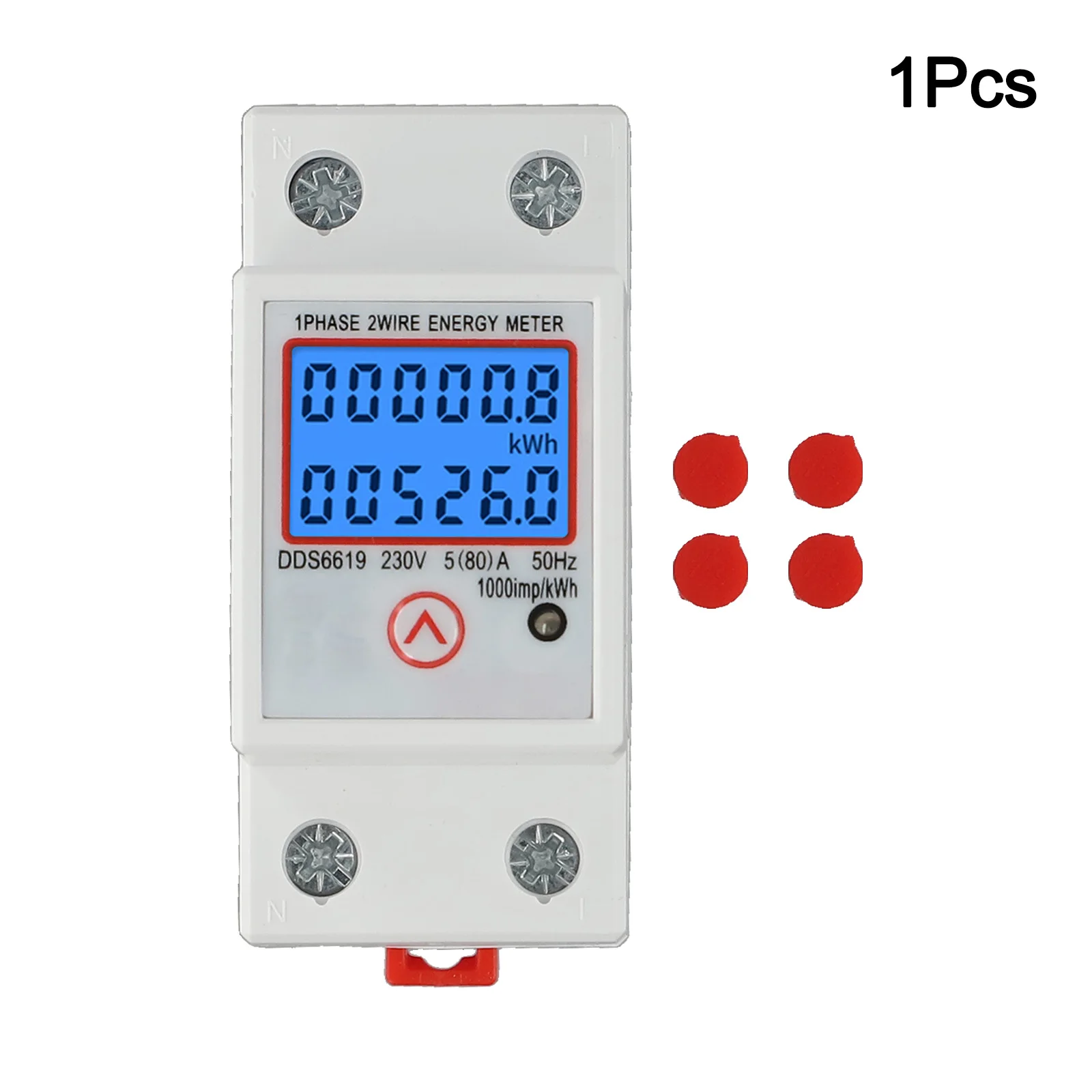 DIN Rail Mountable Energy Watt Hour Meter DDS6619 Features Multifunctional LCD Display and Reset Functionality