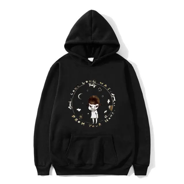 Yoshitomo Nara Long Way From Your Home Graphic Hoodie Men's Fashion Oversized Sweatshirt Unisex Casual Catoon Hooded Tracksuit