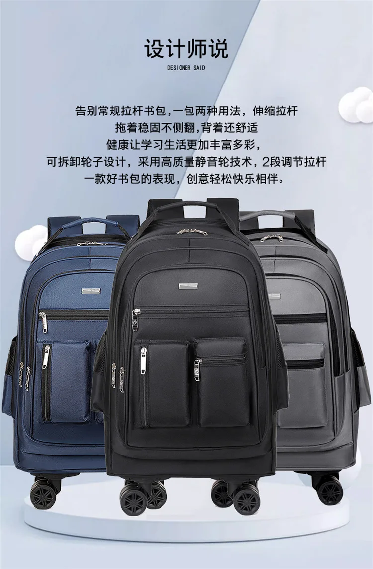 Business-Rucksack für den Außenhandel, Großer Multifunktionaler Doppel-Rucksack, Studentenrucksack, Leichtgewichtig – Detail 3