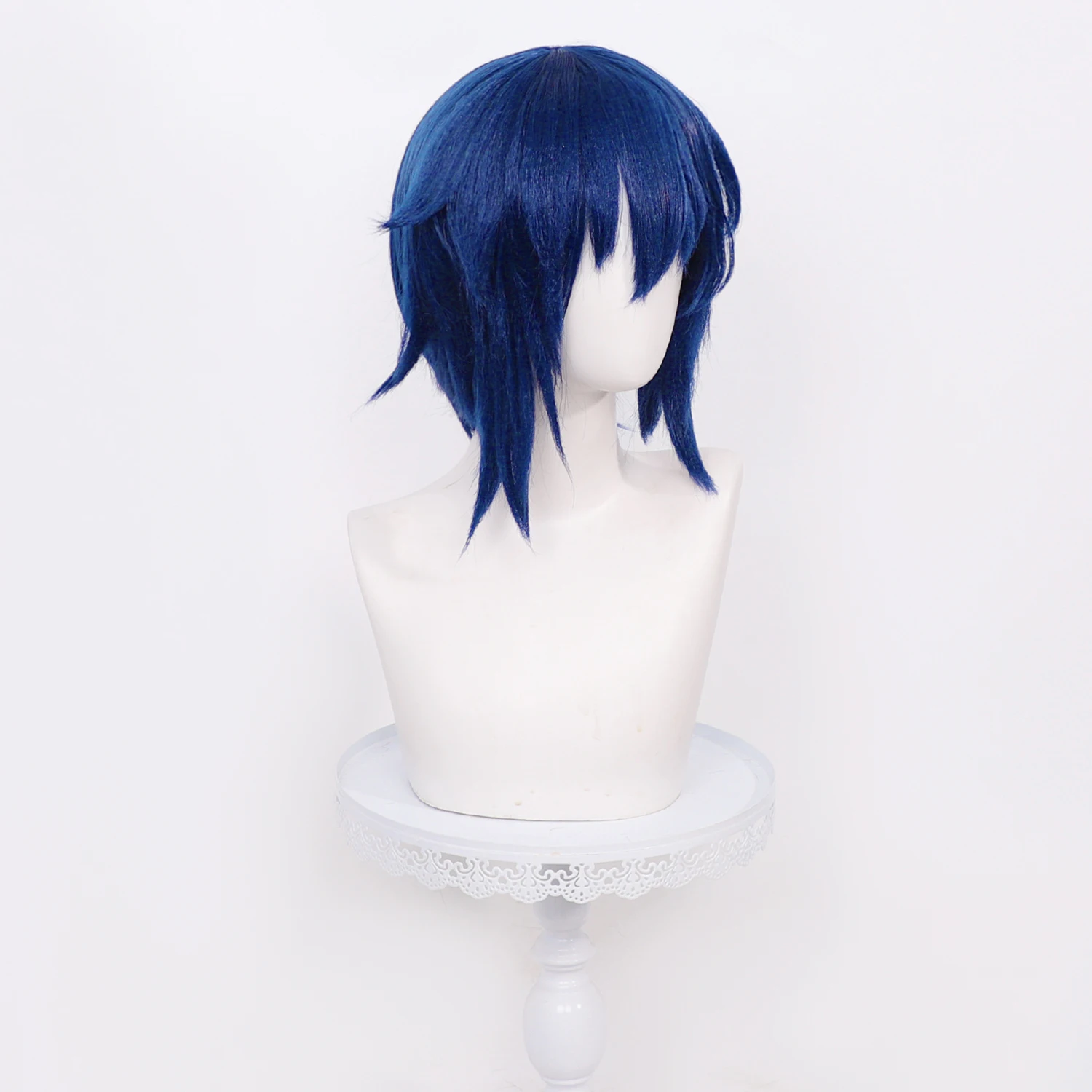 스칼프 탑 츠키히메 리메이크 시엘 코스프레 가발, 짙은 - Anime Cosplay Blue Hair 리뷰 및 가격