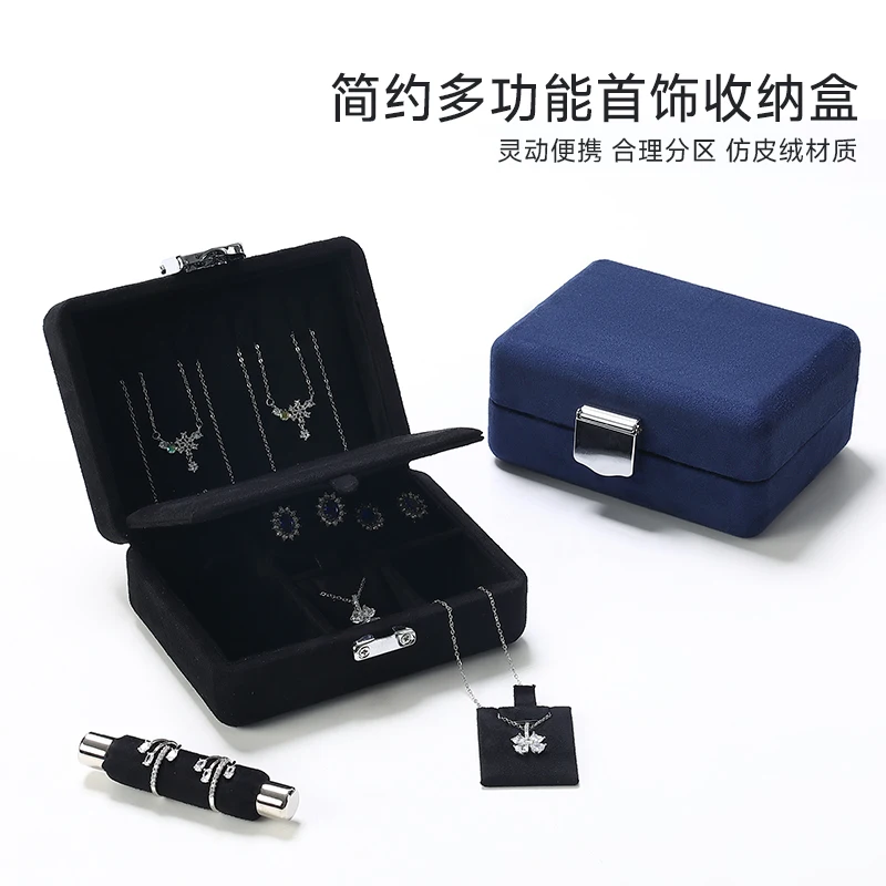 Caja de almacenamiento de joyas, joyero, collar, pulsera, caja de almacenamiento de anillos, joyero portátil