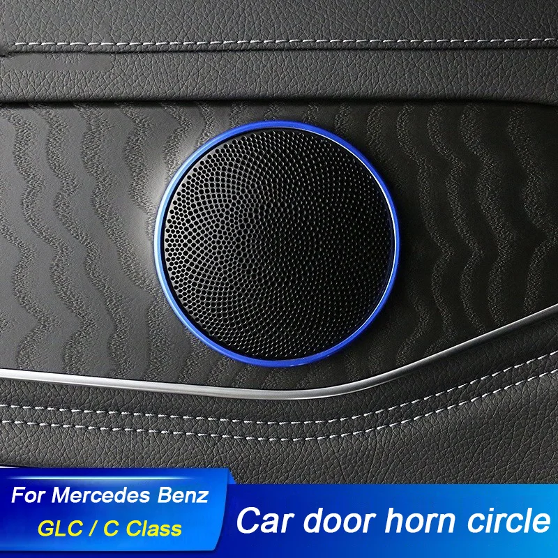 

Car Audio Speaker Door Loudspeaker Trim Ring Cover Sticker Fit For Mercedes Benz New C Class C200L C180L 260L E Class
