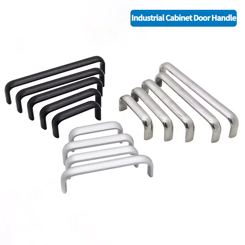(Multiple Packs) Exposed Elliptical 304 Stainless Steel Handle Aluminum Alloy Black Handle Heat-Resistant Chassis Cabinet Door