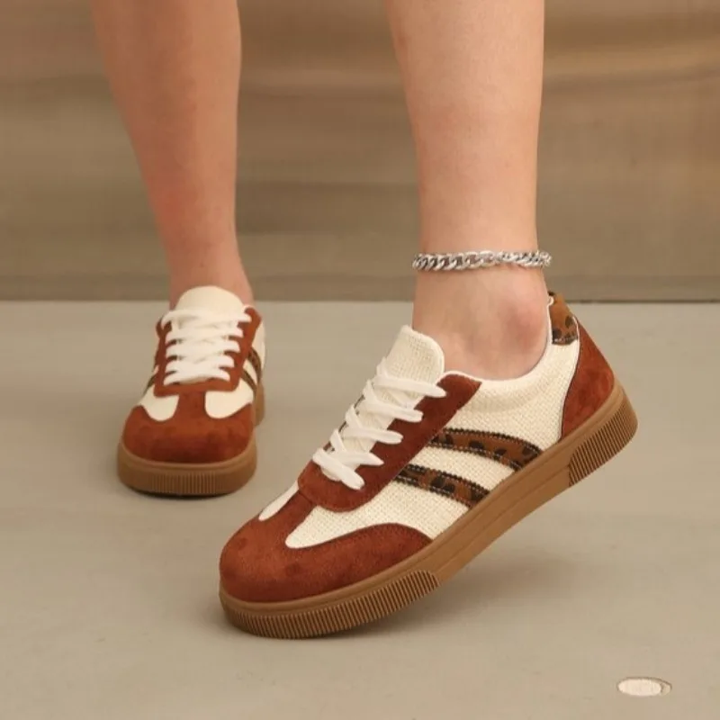 

Shoes Woman Trend Casual Sneakers Comfortable Lace Up Flats Tennis Shoe Breathable Walking Jogging Shoe