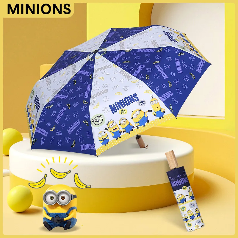 

Movie Minions Umbrella Anime Minions Sunny Umbrella Cute Cartoon Portable Folding Anti-UV Dual-purpose Umbrella Children Gifts