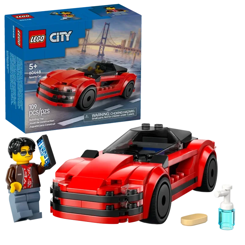 

LEGO ® Автомобильный набор City Red Sports Car для 5 лет (60448) 109 шт.