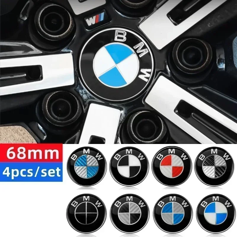 4PCS 58mm/68mm Car Wheel Tire Rim Center Hub Covers for BMW X1 X3 X5 X6 F30 F20 F10 G30 E36 E46 E53 E90 E60 E61 E93 E87