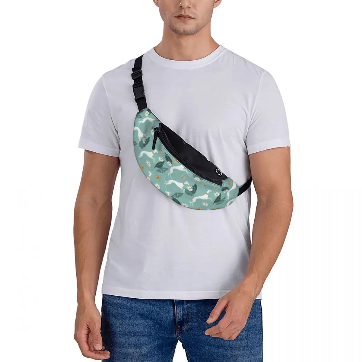 Schattige Windhond Vlinder Fanny Bag Op Maat Whippet Windhond Crossbody Taille Pack Mannen Vrouwen Reizen Telefoon Geld Zakje