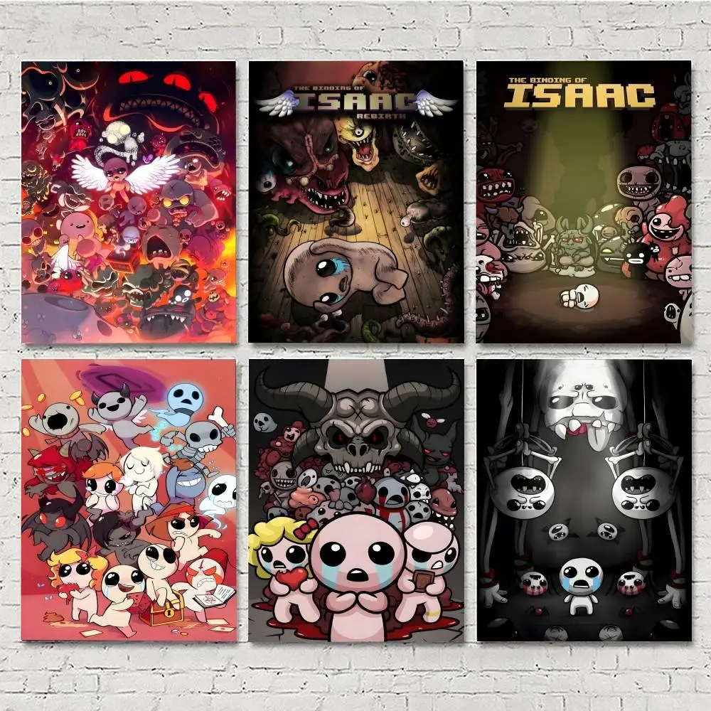 The B-Binding of Isaac Anime Posters HD Print Vintage Wall Art Decor for Home Study Room