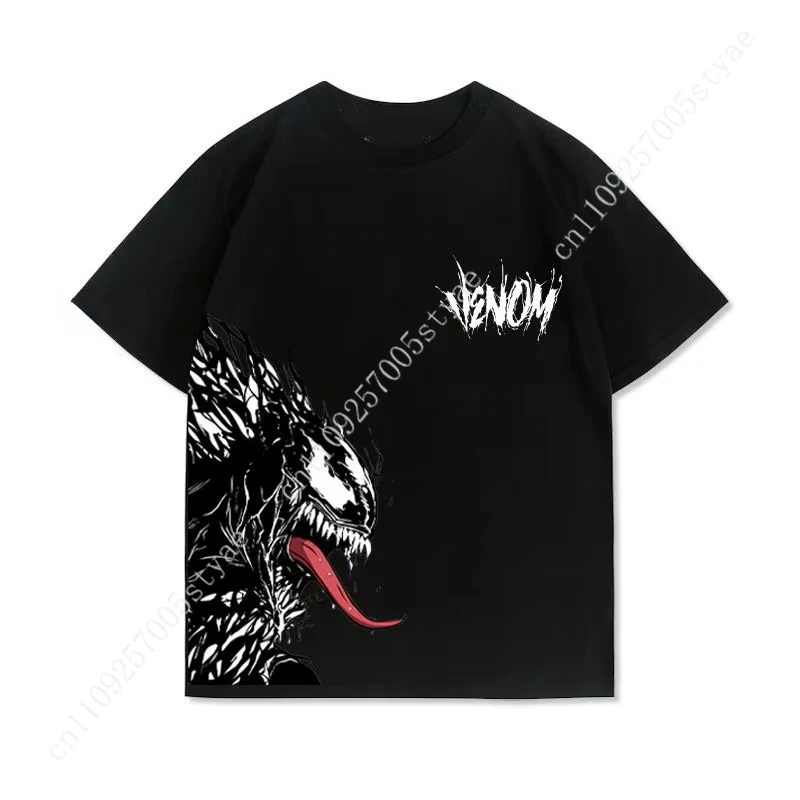 

Marvel Men's Venom Spider Man Tom Hardy Printed New Summer Women's Loose Short Sleeves Kid T shirt for parents children adults