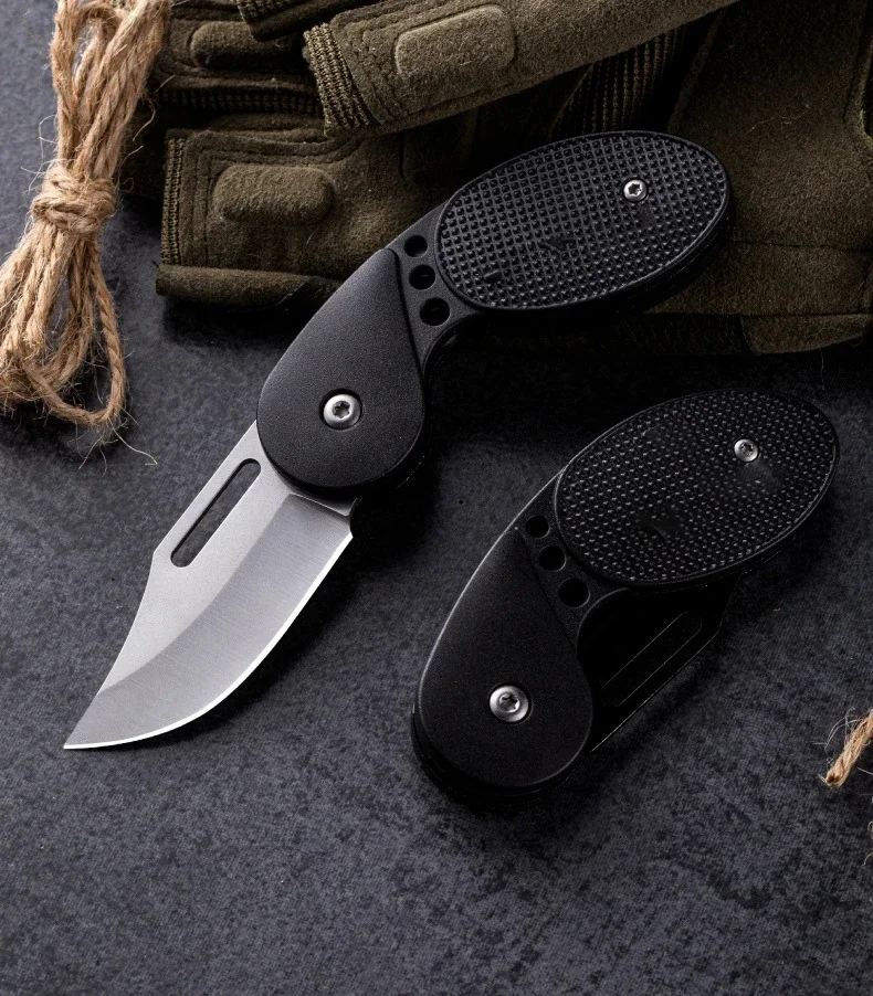 Outdoor Folding Knife Mini Multifunctional Zipper Knife Utility Knife Outdoor Survival EDC Gadget Keychain Pendant Pocket Knife