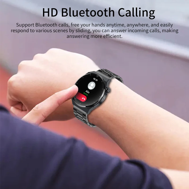 LIGE-reloj inteligente para hombre, accesorio de pulsera resistente al agua con llamadas, Bluetooth, control de la presión arterial, compatible con Android e iOS 2022, NFC