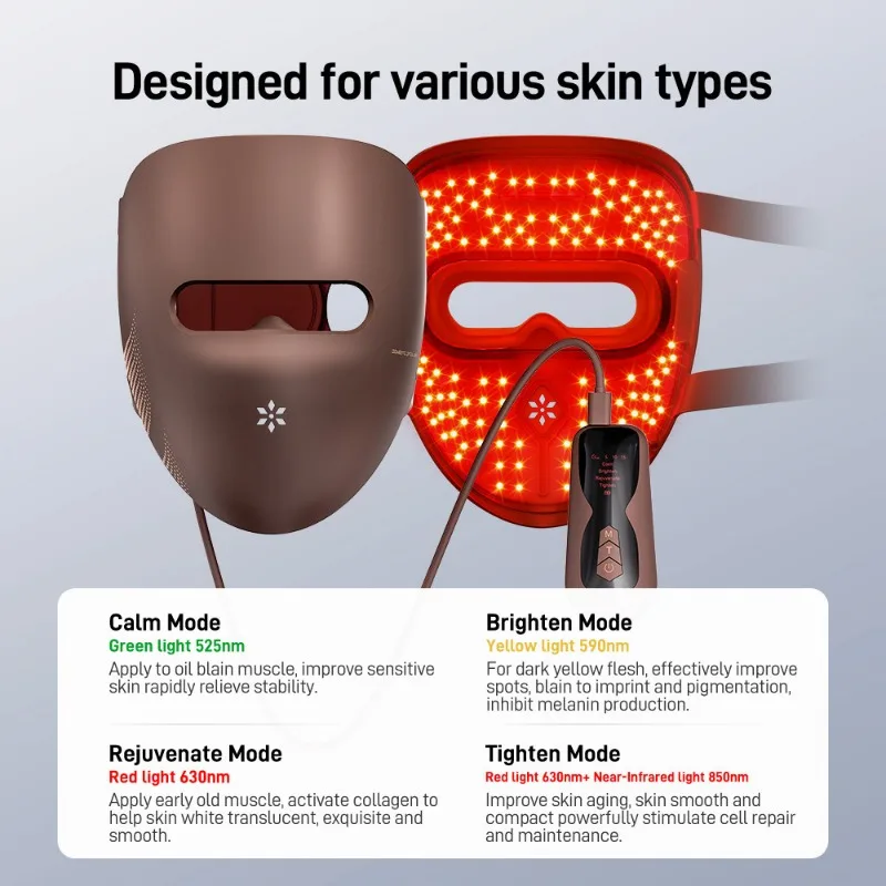 Household LEDFacial Beauty Mask Color Light Photon Skin Care Device Spectrum Face Beauty Lamp Home Facial Rejuvenation Equipment