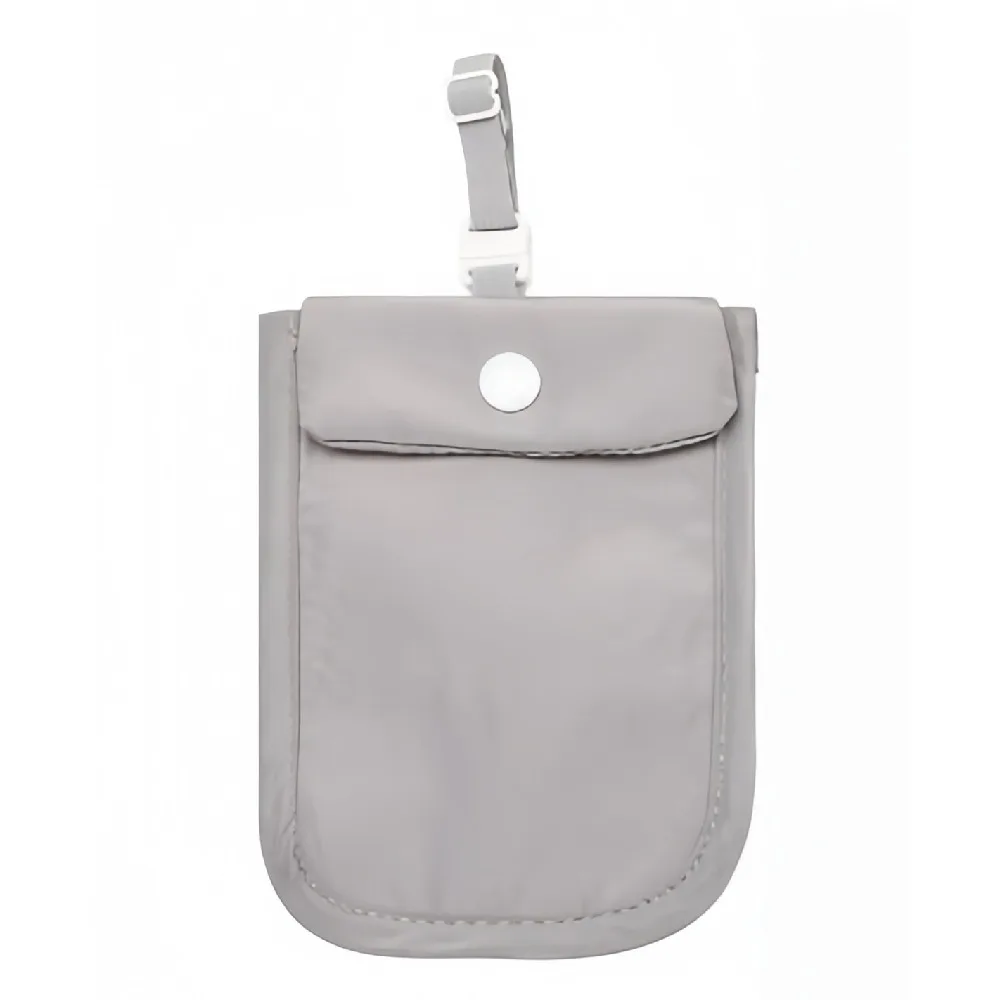 Solid Color Hidden Bra Wallet Anti-theft with Adjustable Elastic Strap RFID-Blocking Money Pouch Ultra-thin Flap Clasp