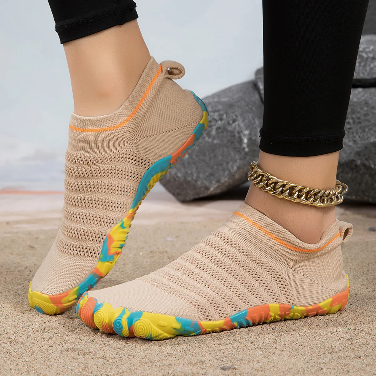Indoor Swimming Fitness Sneakers Kids Outdoor Mountaineering Beach Wading Trainer Women's Couples Five-finger Socks Creek Shoes