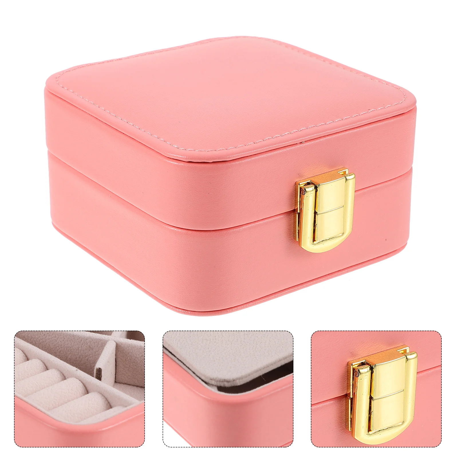 Small Portable Jewelry Organizer Box Travel Case for Necklace Bracelet Rings Earrings Storage with Mirror Necklace Jewelry Box