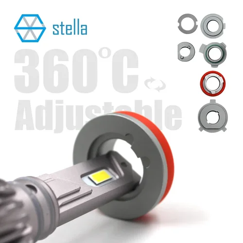 Imagen 2 del producto Stella 2 uds 16000LM 45W 12V LED CANBUS bombillas de faros de coche H4 H7 H8/H11 HB3/9005 80mil chip grande 6000k lámparas LED para automóvil