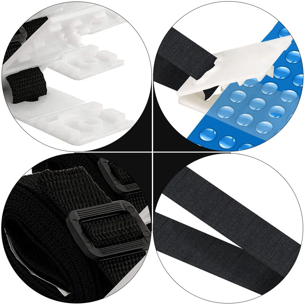 

1Set Solar Blanket Straps Kit Premium Pool Cover Reel Attachment Strap Buckles Cord Plates Durable Accessories for Inground