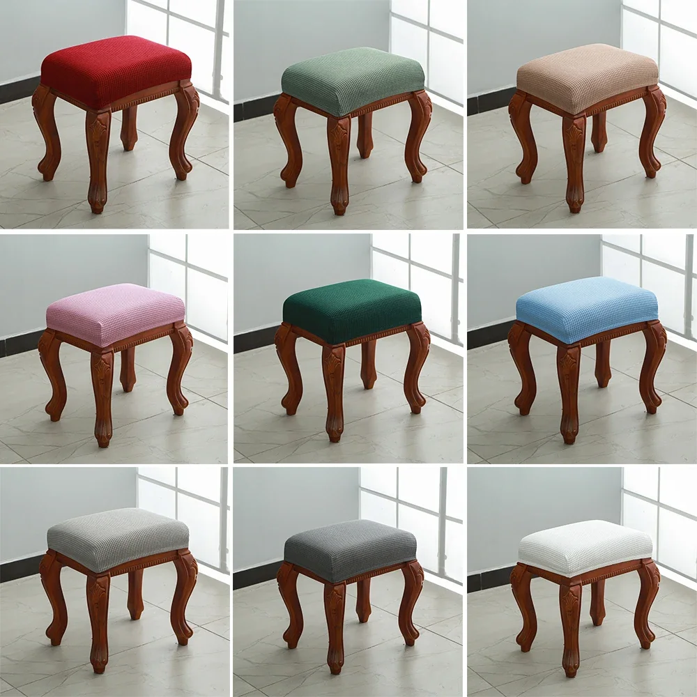 

1PC Elastic Stool Cover Rectangle Chair Protector Slipcover Removable Dust Covers Stretch Square Seat Coversfor Living Room걸상 커버