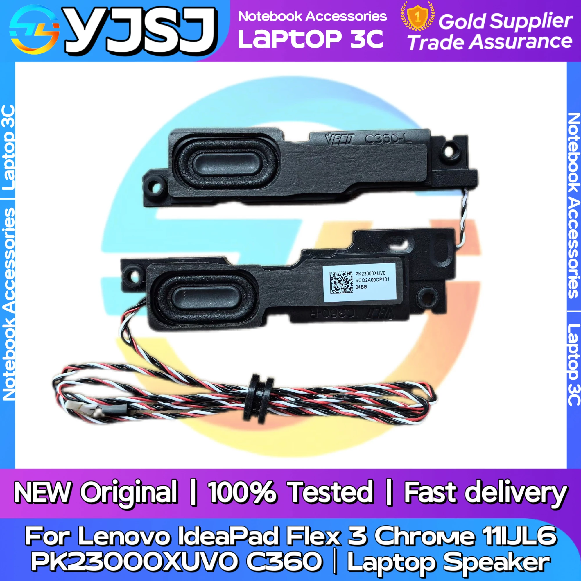 

New Original Laptop Notebook Audio Speaker For Lenovo IdeaPad Flex 3 Chrome 11IJL6 C360 built-in speaker horn audio PK23000XUV0