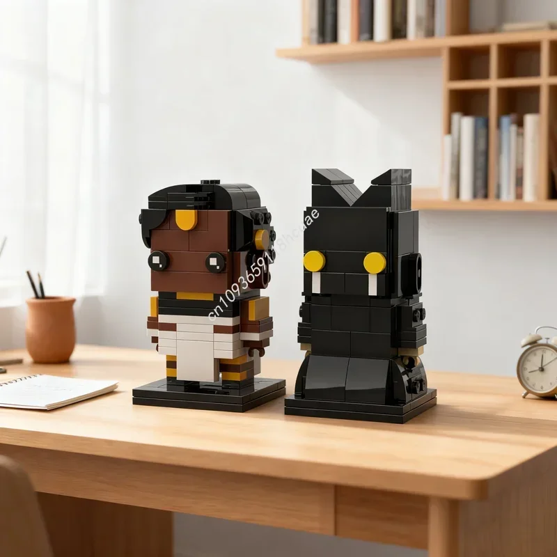 299pcs MOC Mel And Black Rose Arcane Brickheadzed Model Toy Building Blocks Festival Gift Architecture Assemble DIY Brick