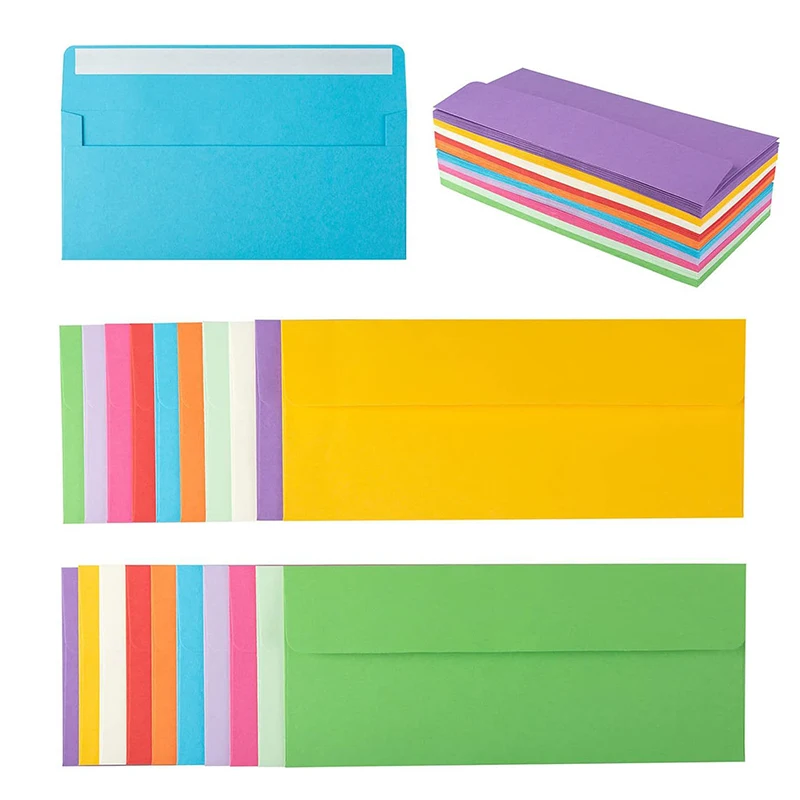 50Pcs Candy Color Blank Mini Paper Envelopes For Letter Wedding Party Invitation Greeting Cards Gift Business Cards Envelope
