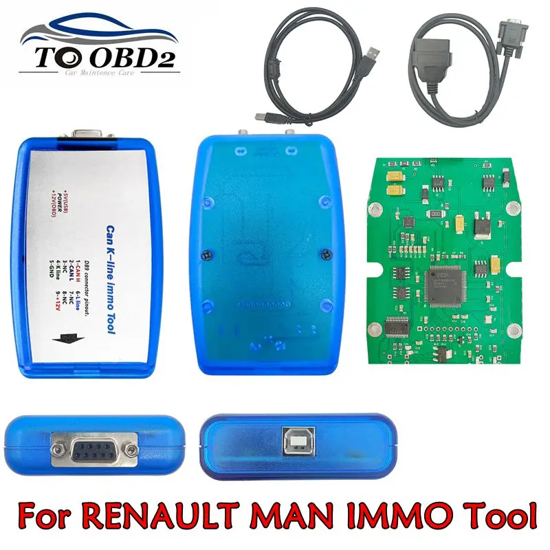 Newest for Renaultman Can K-line Immo V4.09  Fit for Can K-line OBD2 Car Programmer Tool Read and  Write EEPROM