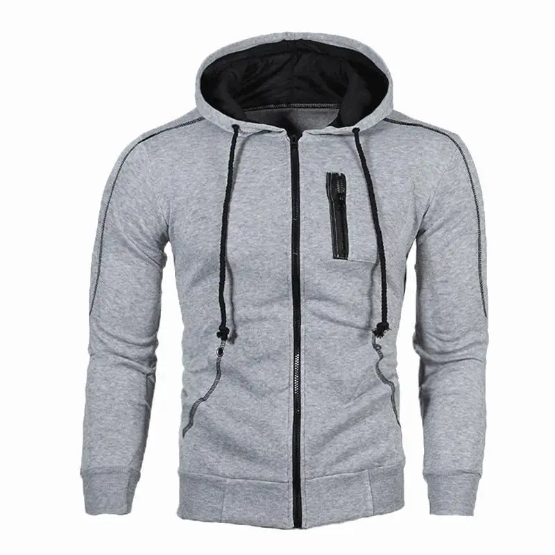 2024 Mens Zipper Hoodie High Quality Male Dialy Casual Sports Hooded Jackets Four Seasons Cool Motorcycle Coat