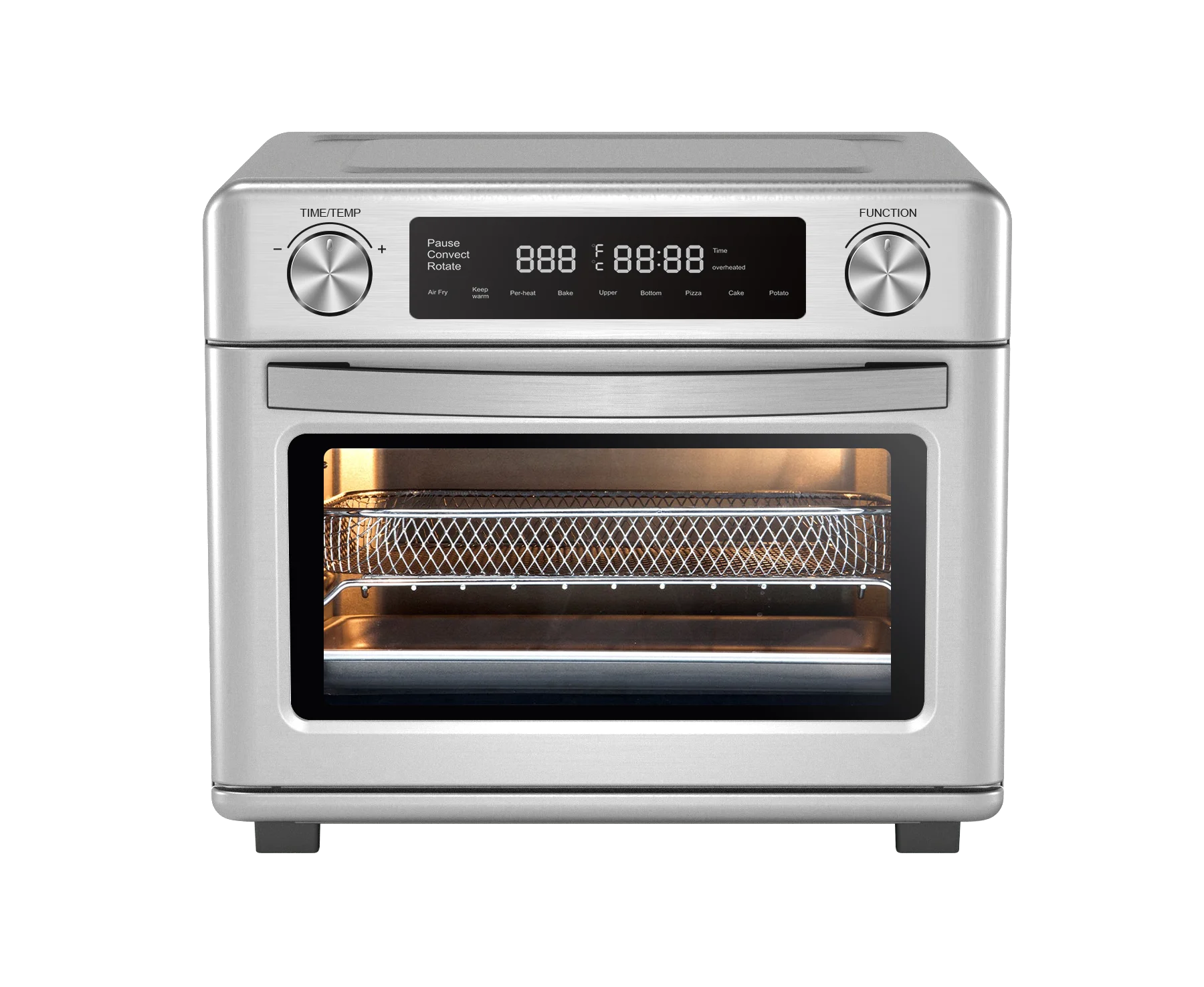 

Factory Wholesale Digital Control Oilless Electric Air Fryer Oven 25L LED Display Kitchen Toaster Bread Oven