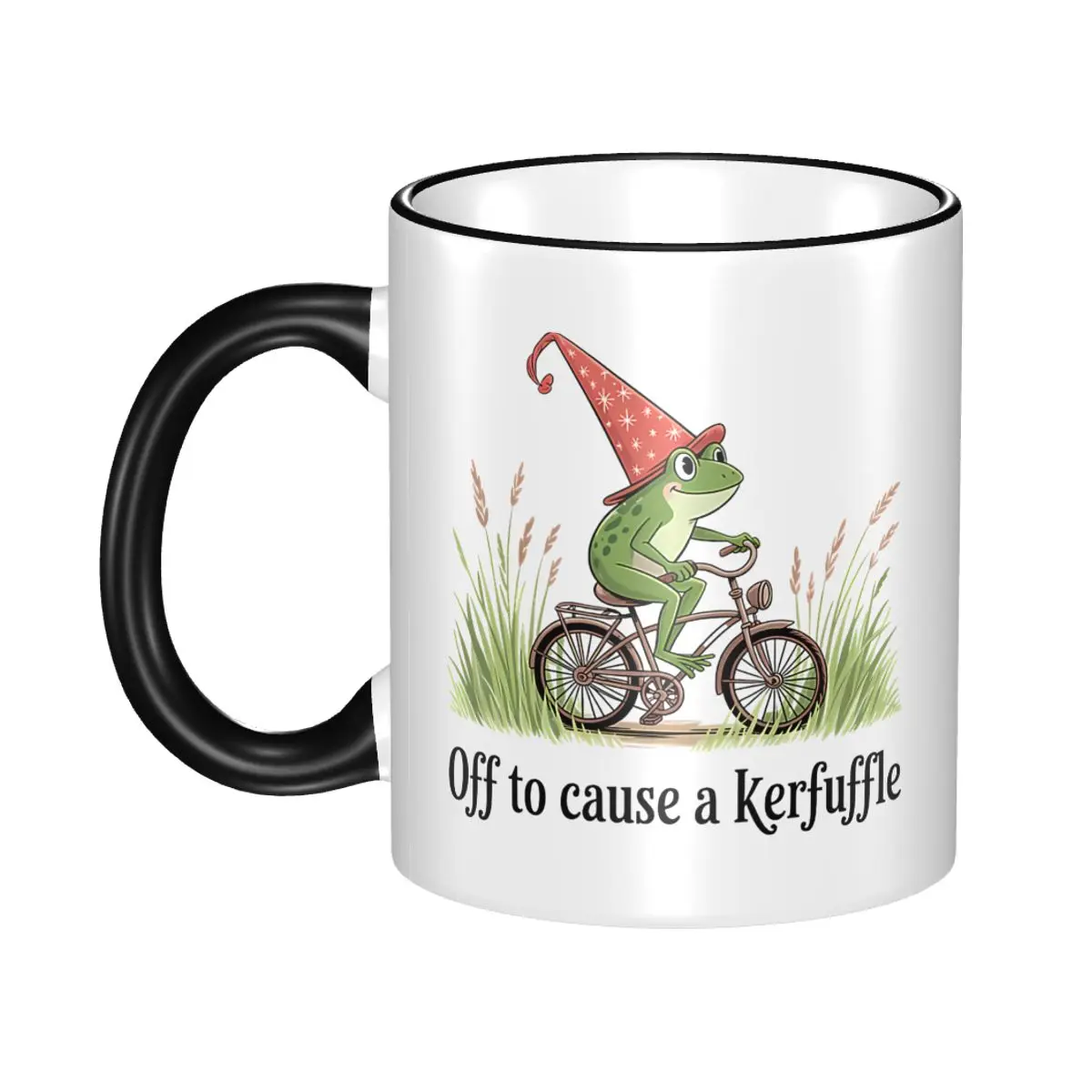 Frog Meme Off To Cause A Kerfuffle Mug Funny Coffee Cup Gift For Woman Man
