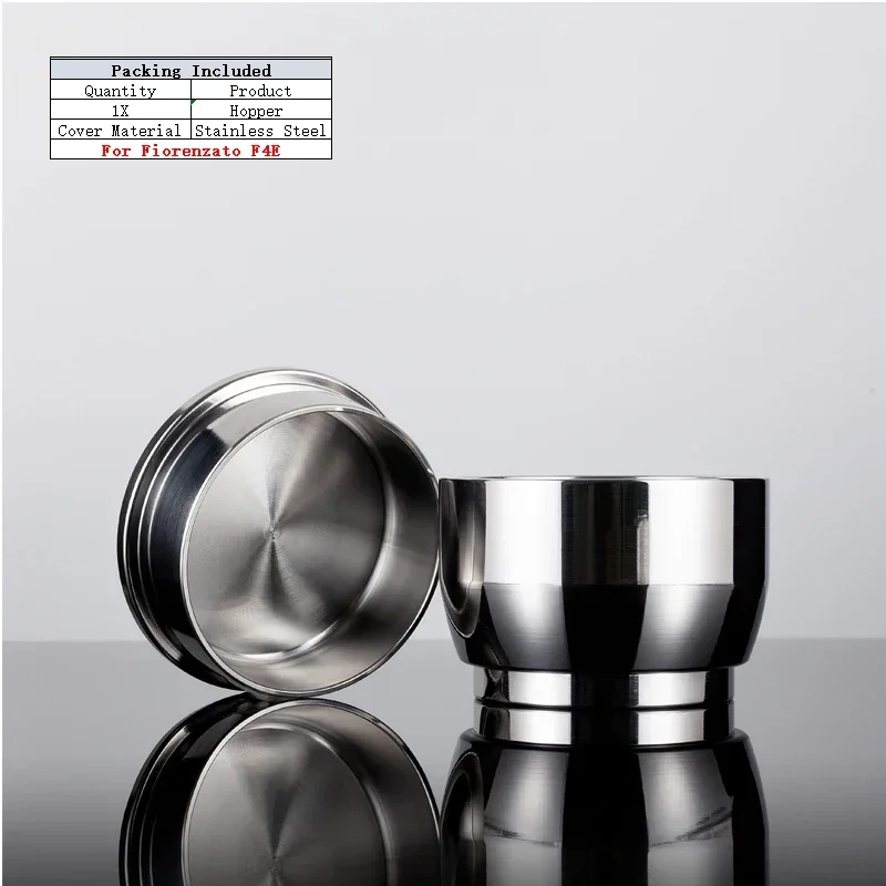 Stainless Steel Coffee Bean Grinder Hopper Replacement Fit Fiorenzato F64 F83 F4E GALILEO Q18 Coffee Grinder Parts