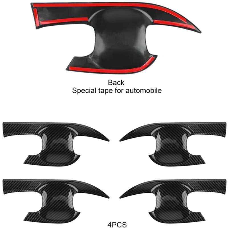 Osłona klamki na nadgarstek do Toyoty Camry LE SE XLE 2018-2021 2022, osłona miski drzwi z włókna węglowego, naklejka, akcesoria