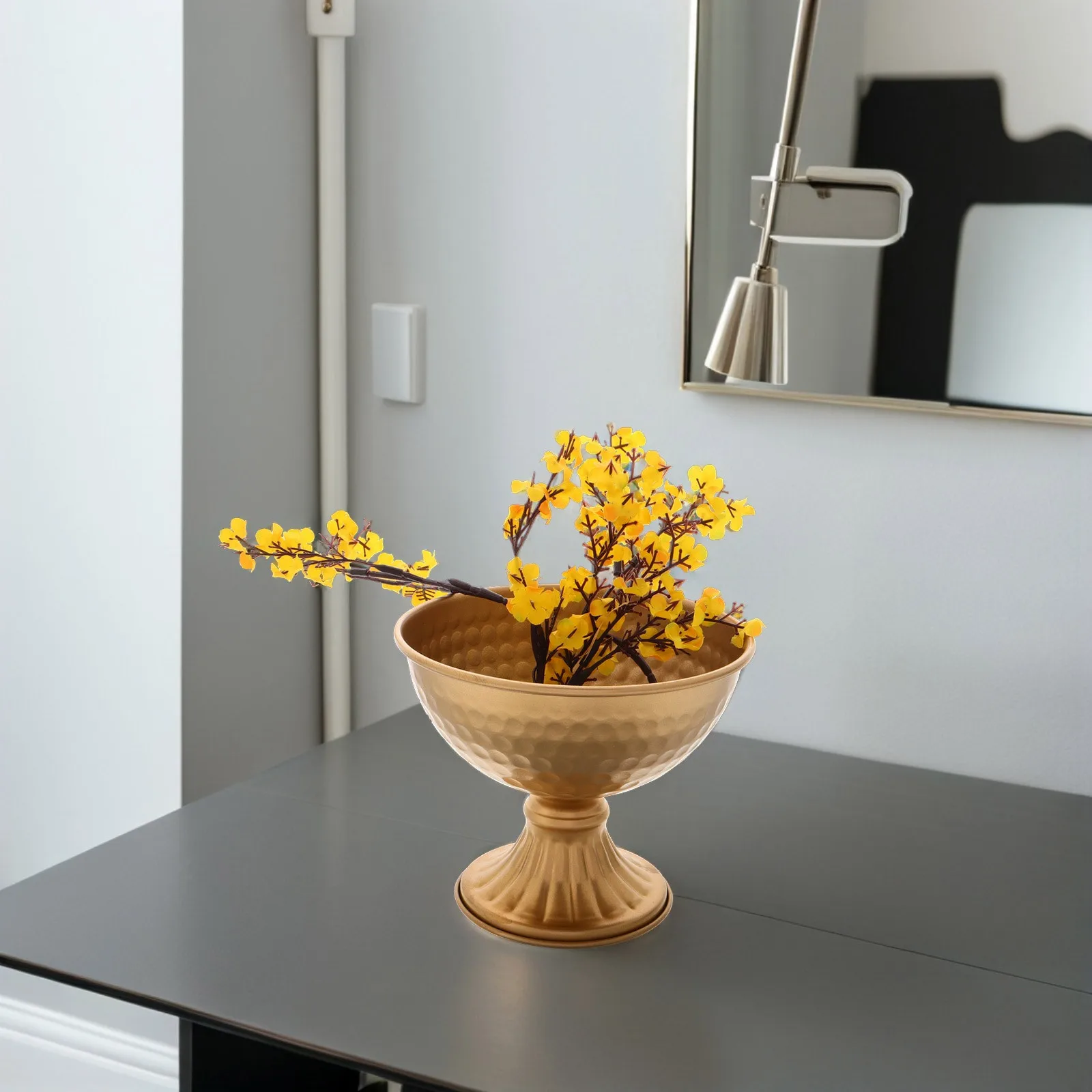 

European Golden Flower Vase Iron Metal Urn For Artificial Flowers Home Decor Wedding Party Centerpiece Table Decoration