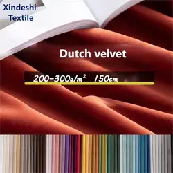 Velvet cloth fabric buree velvet Dutch velvet thickened short plushsingle sided Korean velvet for garment clothing sofa fabric