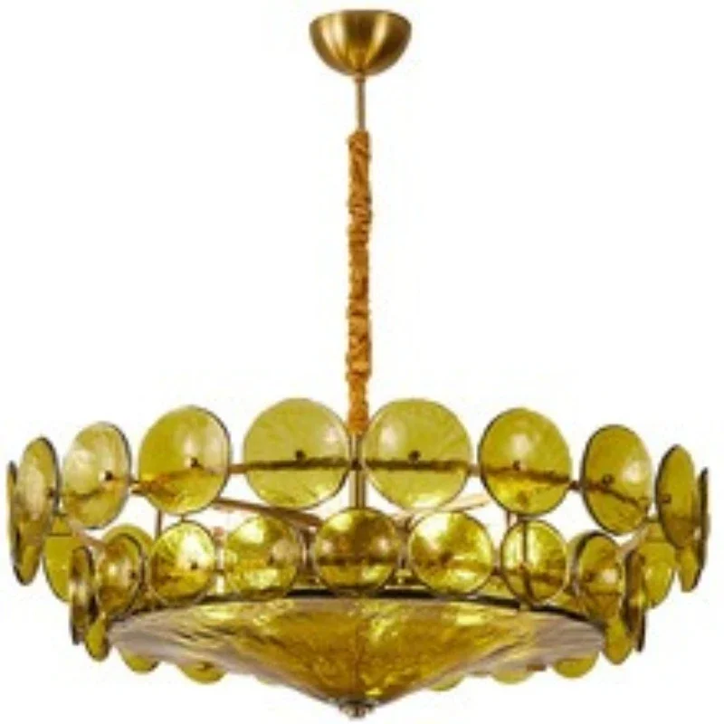 

Modern Nordic Pendant Lamp Designer Salon Iron Colored Glass Led Lights Home Decoration Bedroom Living Room Ceiling Chandelier