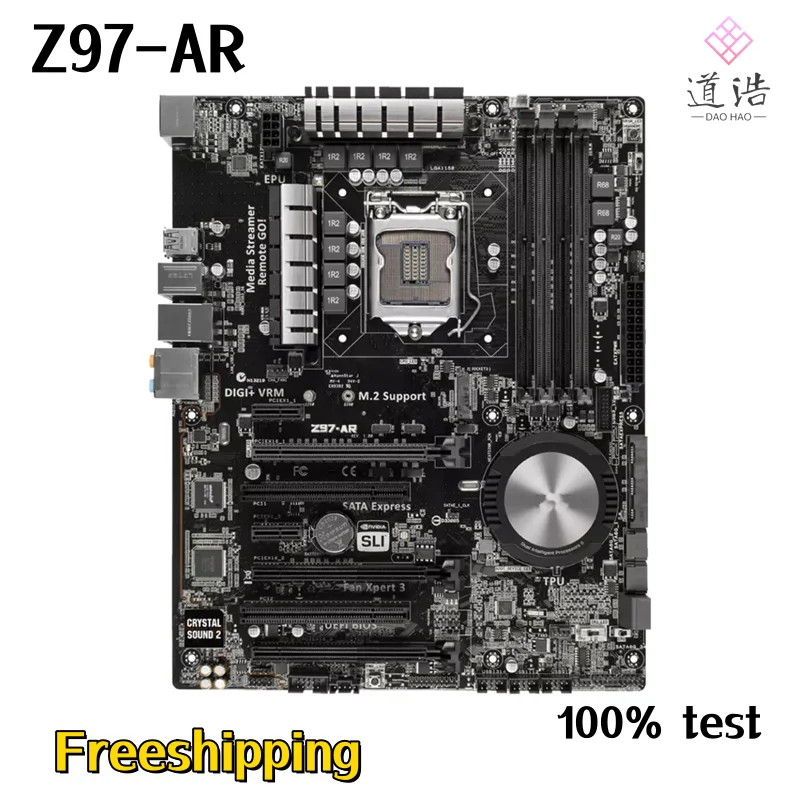 

For Z97-AR Motherboard 32GB HDMI PCI-E3.0 LGA 1150 DDR3 ATX Z97 Mainboard 100% Tested Fully Work