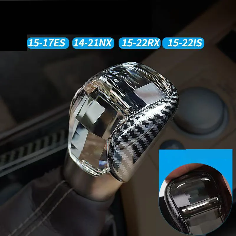 Crystal Car Accessories Gear Shift Knob Lever Handle Replacement With LED Lights For Lexus ES200 NX200 NX300 IS300 RX300