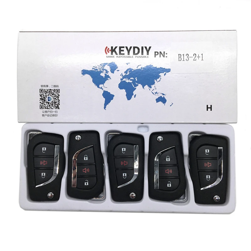 KEYDIY KD900 B Series Remote Control B13-2+1 B13 Car Key for KD-X2/KD-MAX/KD MINI Key Programmer For Toyota Style