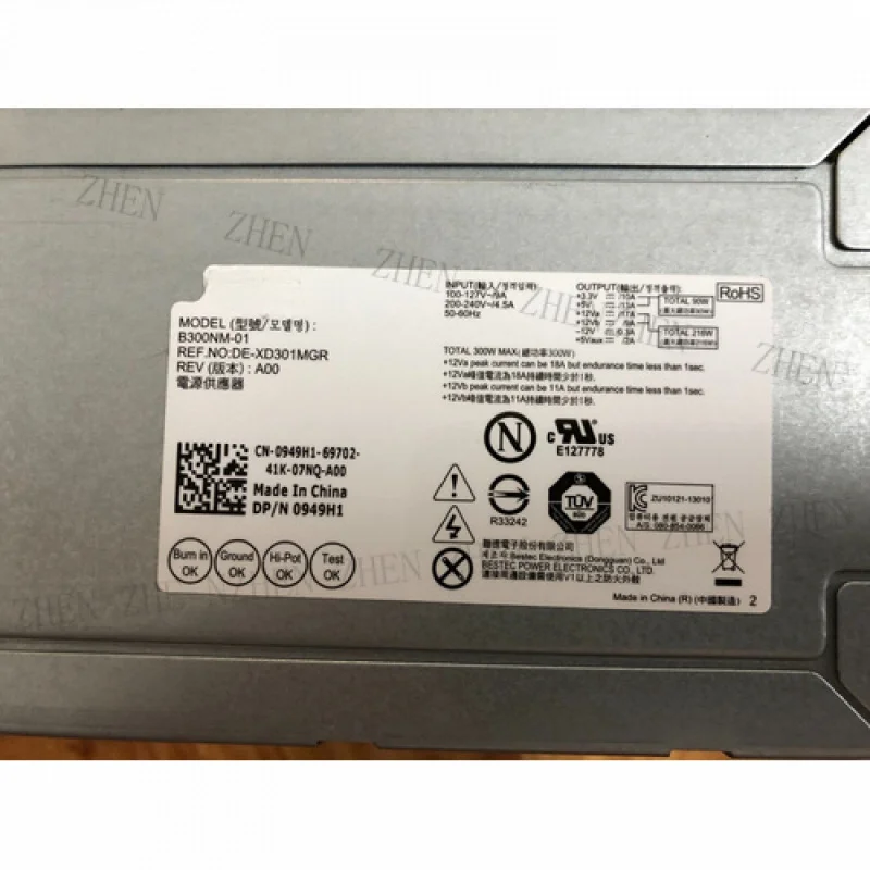 

Y новый для Dell Inspiron 3847 300 Вт настольный блок питания B300NM-01 949H1 0949H1