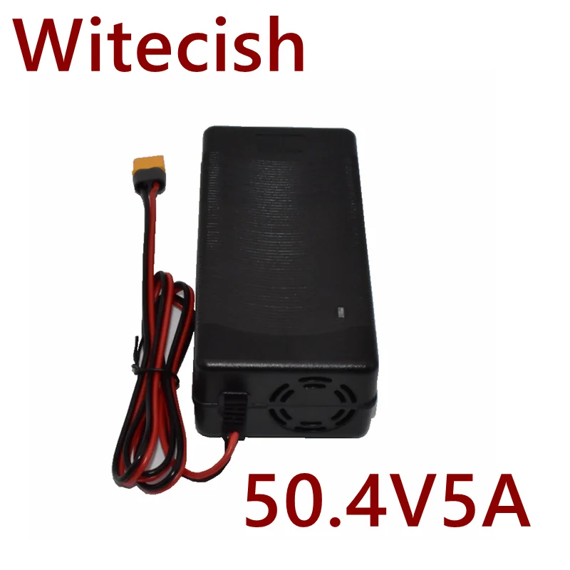 50.4V 5A Li-ion Fast Charger XT60 XT90 43.2V 44.4V 12S Lithium battery Charger XLR DC