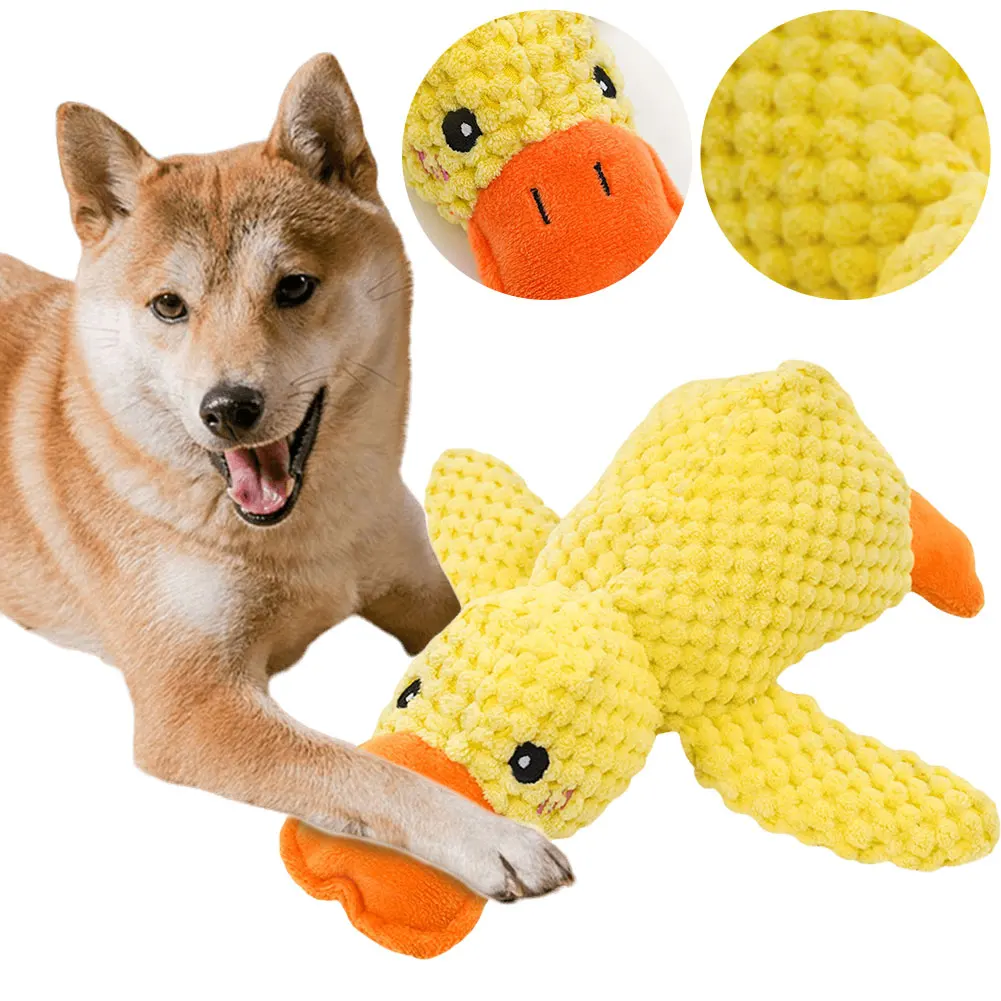 Dog Calming Duck Sound Toys Pet Plush Toy with Quacking Sound Calming Duck Dog Toy Dog Stuffed Animals Chew Toy for Dogs