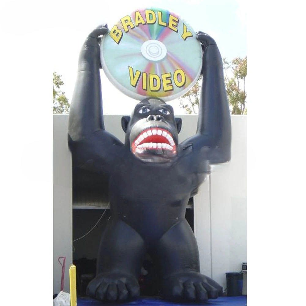 Chimpanzee Animal Inflatable Gorilla (with DVD), Inflatable  Model (Large Black Inflatable King Kong for Advertisement)